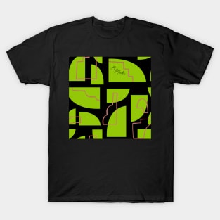 Happy in green- pattern T-Shirt